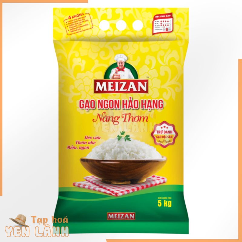 Gạo nàng thơm Meizan ngon hảo hạng túi 5kg