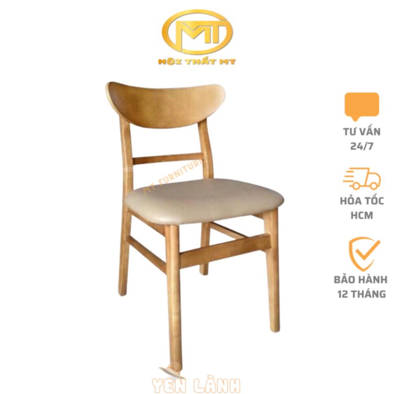 Ghế cabin, mango, song tiện 7 nan, ghế gỗ decor, Ghế bàn ăn, học tập, làm việc