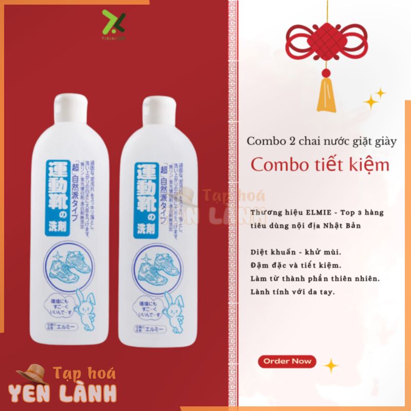 [COMBO TIẾT KIỆM] Nước giặt giày thể thao Elmie – Nhật Bản chai 500ml | Hàng chính hãng, giá tốt