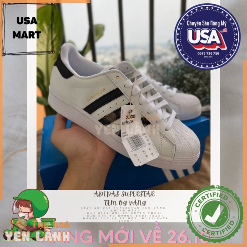 Giày Super Star Chính Hãng Adidas Superstar OG Tem Vàng COD MEN ( ƯU ĐÃI GIẢM GIÁ )