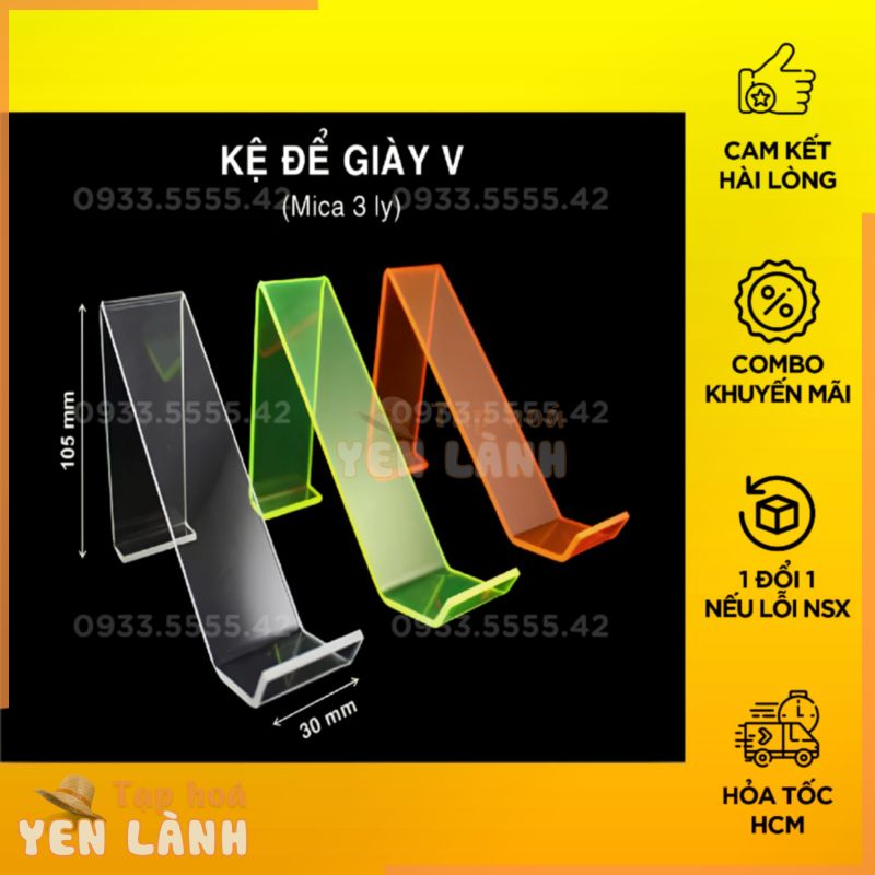 Combo 10 Cái  Kệ Đế Mica và Lồng lót giày FREE SHIP  Trưng Bày Giày, Dép Kiểu Chữ V – sada shop 2