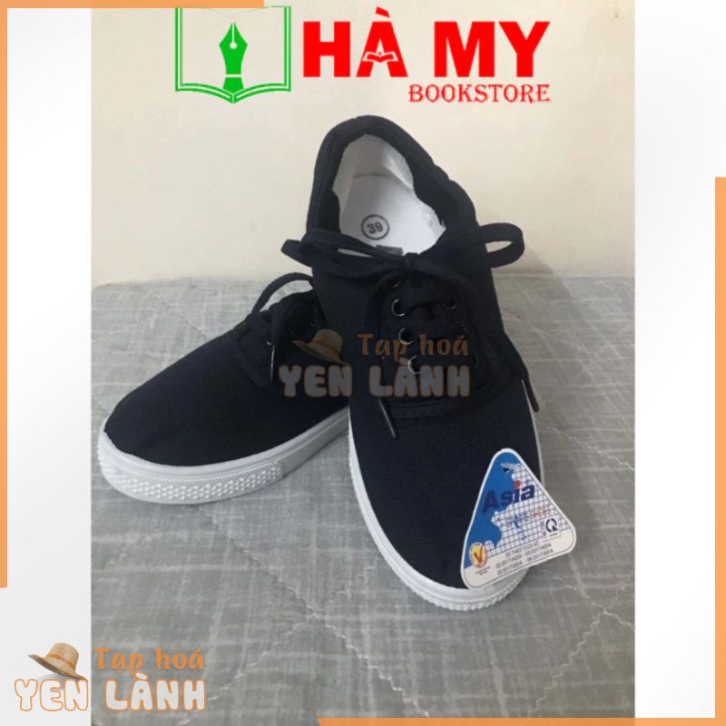 Giày Bata Vải Asia Nam Bền Đẹp Giá Sỉ có Cột Dây Xanh Size 38/39/40/41/42/43 – Nhà sách Hà My