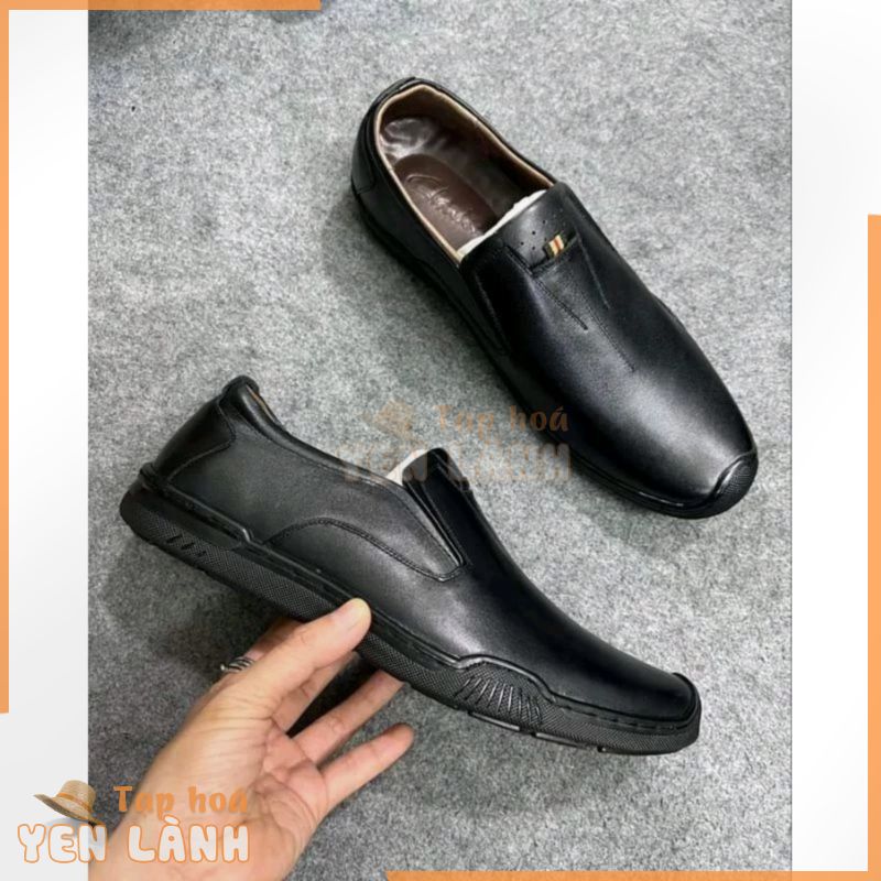 Hót deal- Giày lười Nam Clarks màu đen da thật, mềm, êm , giày tây đi làm , đi chơi sang trọng, đẹp,  giá rẻ