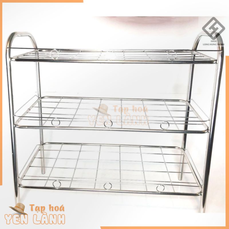 Kệ giày dép INOX cao cấp, sáng bóng, thiết kế hiện đại, kệ dựng giày, dép tiện lợi, 3/4/5 tầng, tặng kèm nút chân