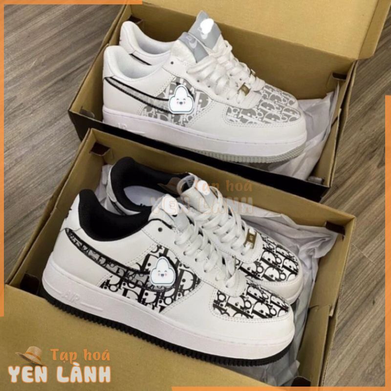 Giày thể thao af1 dior đế xám đế đen, Giày sneaker air force nam nữ cao cấp Full Box Bill – Sale giá gốc shop mới