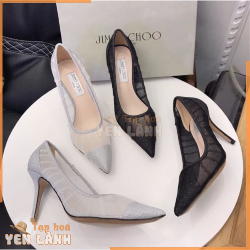 H <3 Sale Hot | Trợ Giá | Giày cao gót jimmy choo lưới nhũ spsl fullbox bill túi giấy . ! . * . HOT : ₛ 1212 | . L