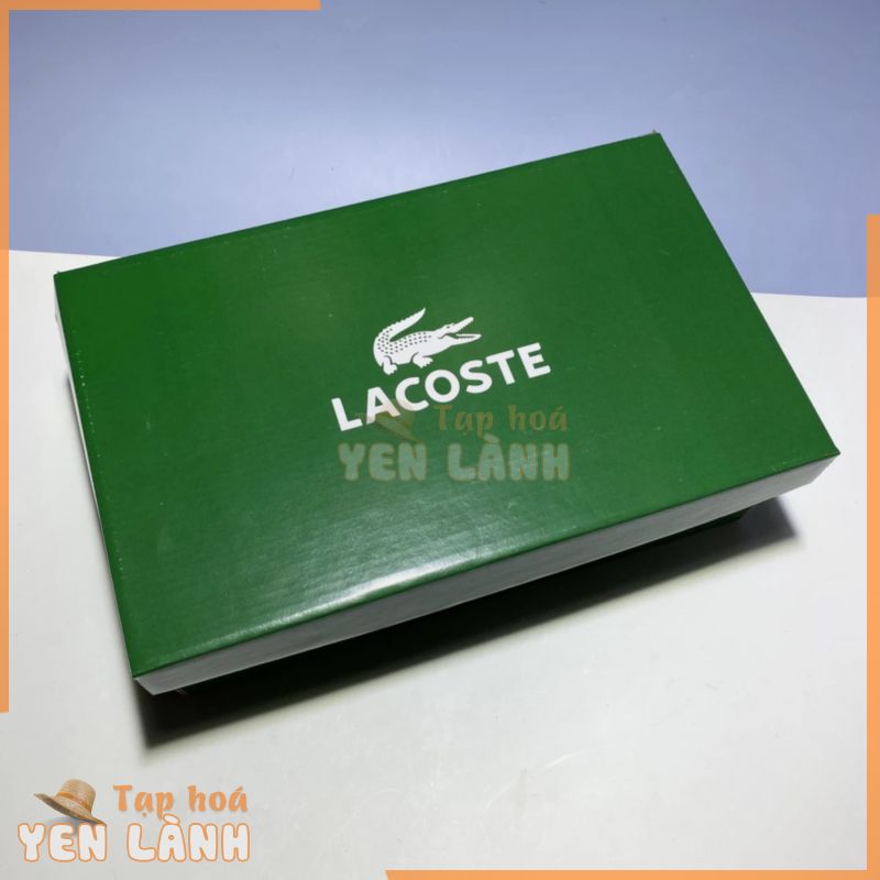 [ Luxury Shop ] Hộp giấy carton Lacoste đựng giày dép quần áo mũ nón gói quà đóng hàng giá rẻ kèm bill thẻ giấy lụa nhật