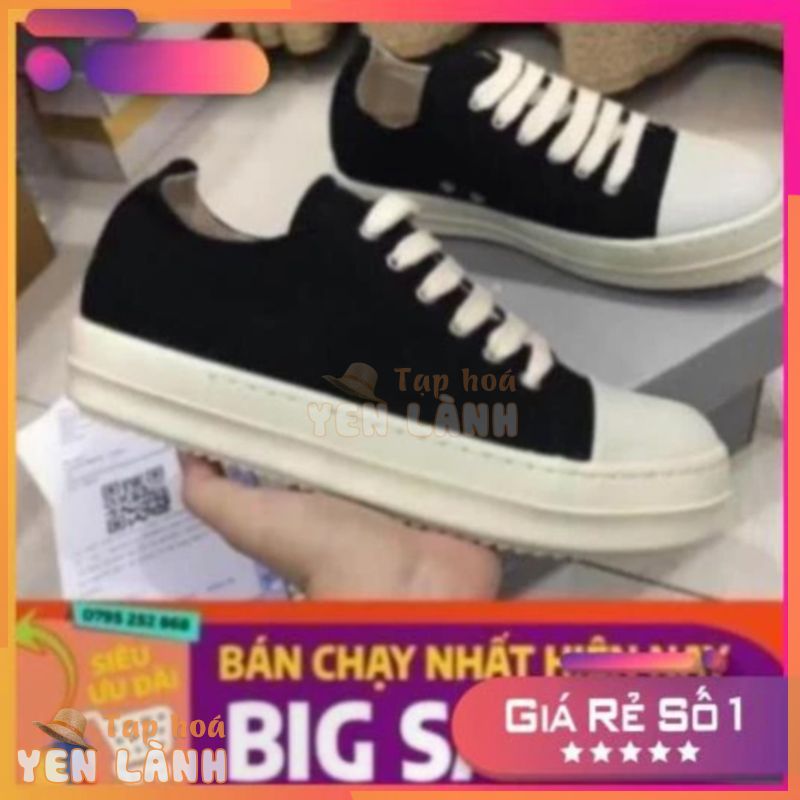 [Sale 3/3] [   GIÁ SALE] Giày rick owen cổ thấp    R E P 1:1 VN đế thơm Full box + Bill Sale 11 -op1 ” _ :