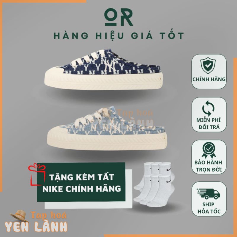 Giày MLB Mule Denim chính hãng dáng sục đạp gót thời trang nam nữ unisex giá rẻ – Only Real Sneakers