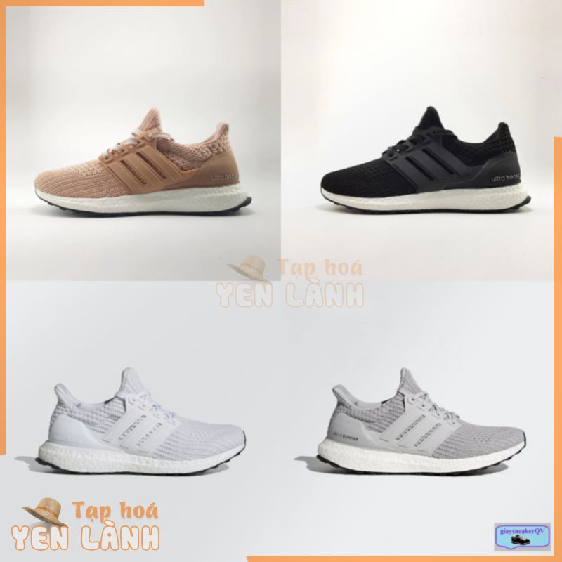 Giày vải thể thao nam nữ, Giày Ultra Boost 4.0 đủ 4 màu hồng đen trắng xám năng động êm nhẹ giá cực rẻ