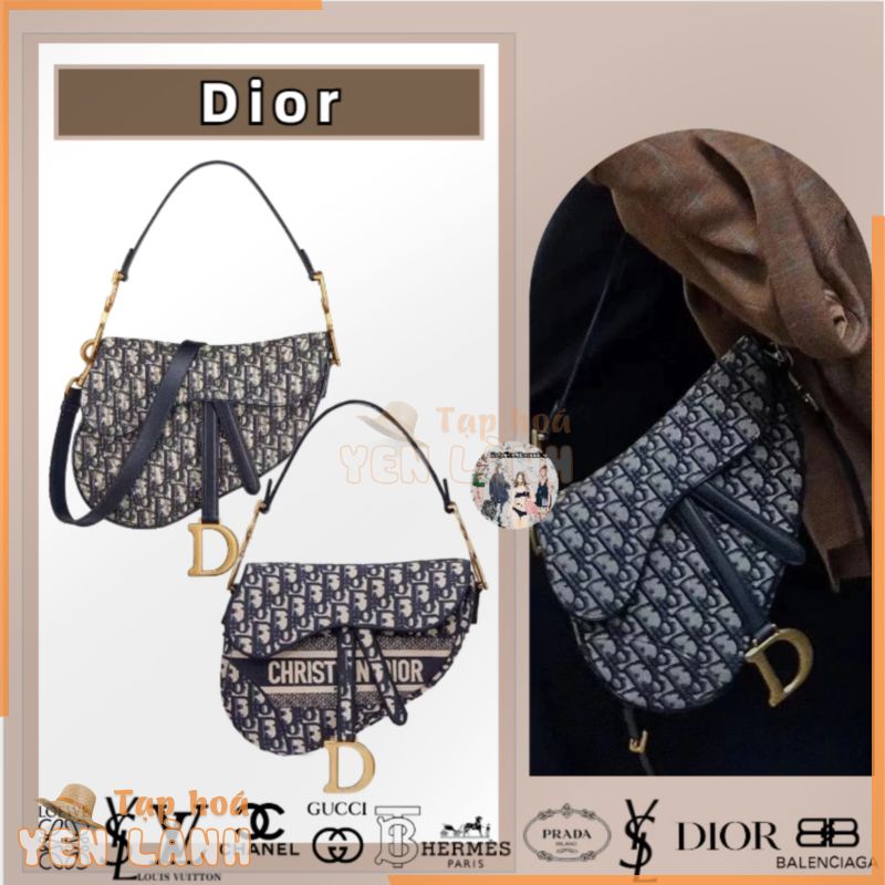 Dior/túi xách chuỗi yên ngựa/túi nữ/túi xách/túi đeo vai/phong cách mới nhất/sản phẩm giảm giá miễn thuế