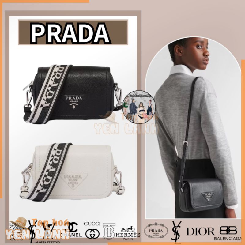 hàng hiệu Túi đeo vai bằng da Prada/Túi Messenger/Túi đeo vai/Túi nữ/Sản phẩm giảm giá miễn thuế