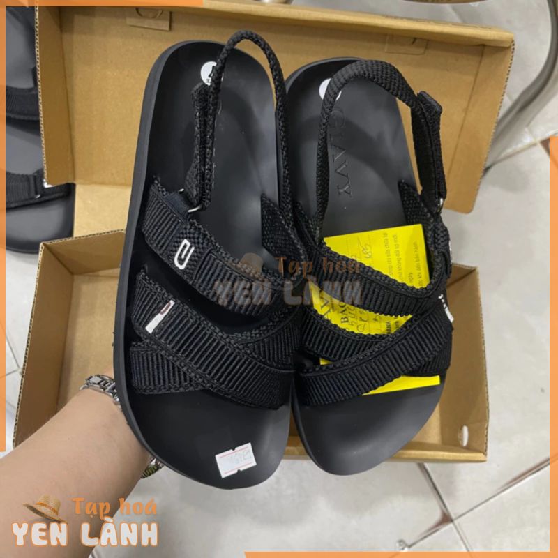 Giày quai hậu nam Giavy kiểu quai chéo (Sandal Gia Vy SL345 quai vải dù và đế cao su)