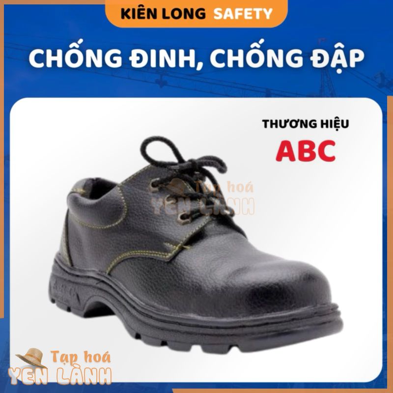 Giày bảo hộ lao động – giày ABC đế thép mũi sắt chỉ vàng