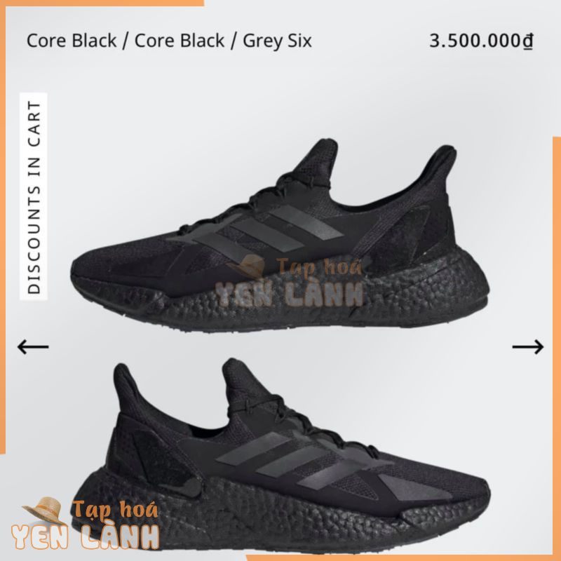 Giày Adidas running course a pied X9000L4 siêu đẹp size 37-38 vừa.