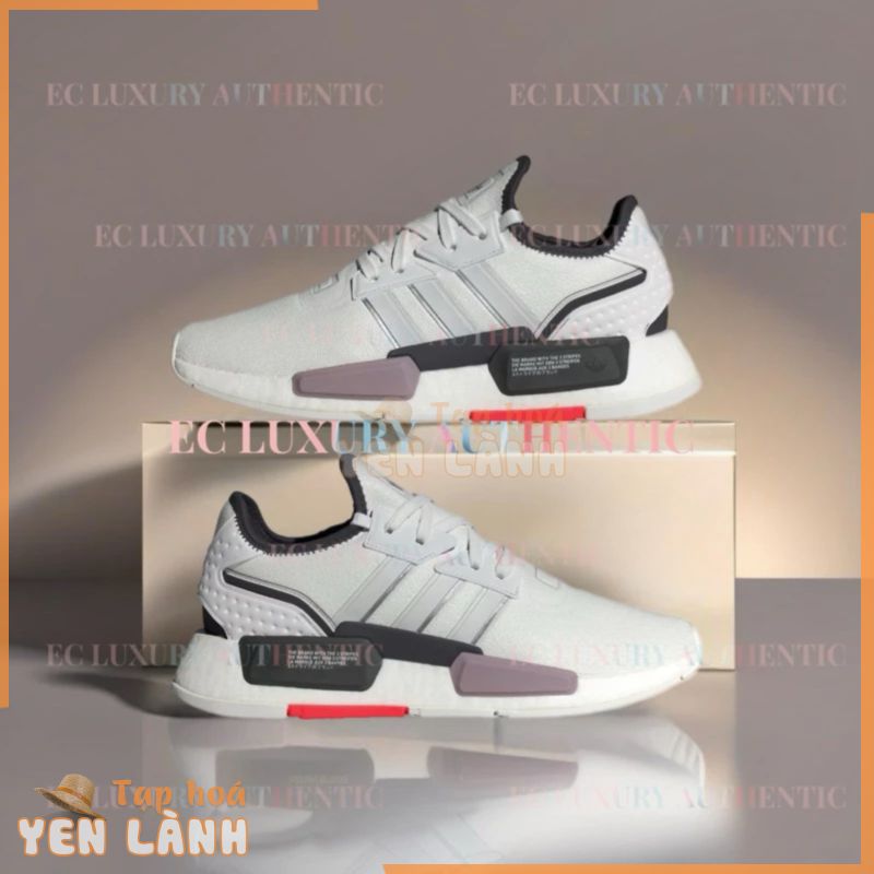 [Sài Gòn] Giày Adidas Authentic Sẵn Ship NMD_G1 SHOES Màu Crystal White / Grey One / Solar Red Size 39