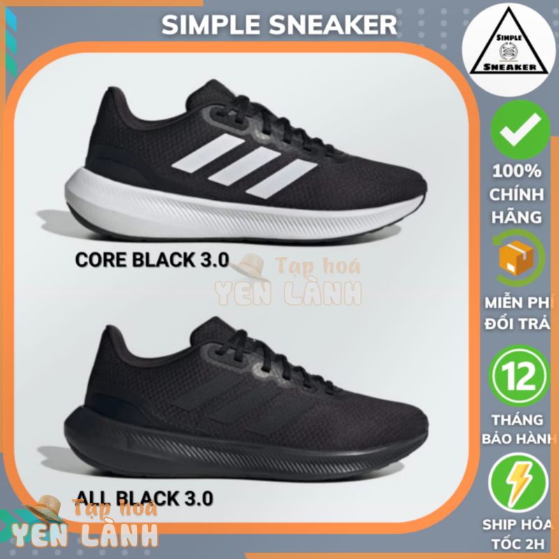 Giày Chạy Adidas Nam Nữ Falcon Run 3 Chính Hãng  SIMPLE SNEAKER  ADIDAS RUN FALCON 3 Màu Đen HP7558 HP7556 Thể Thao