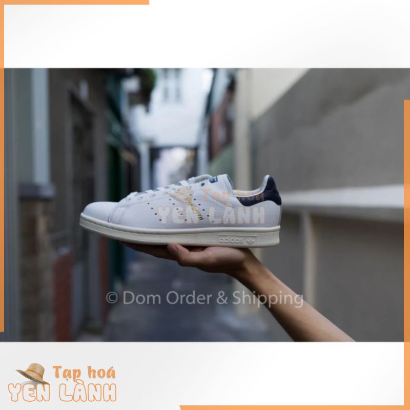 Giày thể thao Adidas Stan smith Vintage chữ vàng gót Navy CQ2870  B11 ࿅