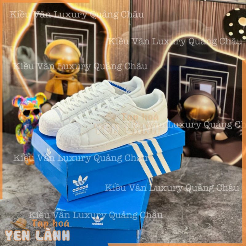 Giày Thể Thao Adidas Superstar All White White,Giày Sneaker Sò Full Trắng Ngọc Tring Hàng Xịn