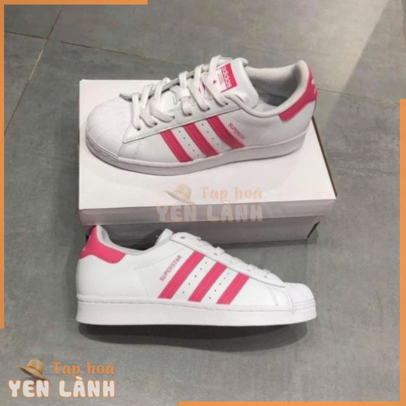 [ Chính Hãng ] Giày Sneaker Adidas Originals Superstar 2.0 J ‘Black Pink’ FW0773 Code Kid màu Trắng Sọc Hồng | PiuPiu Au