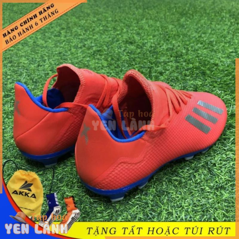 [Chính hãng-Tặng tất 50K] Giày đá banh chính hãng Adidas X18.3 HG-AG đỏ [ĐỔI SIZE THOẢI MÁI]