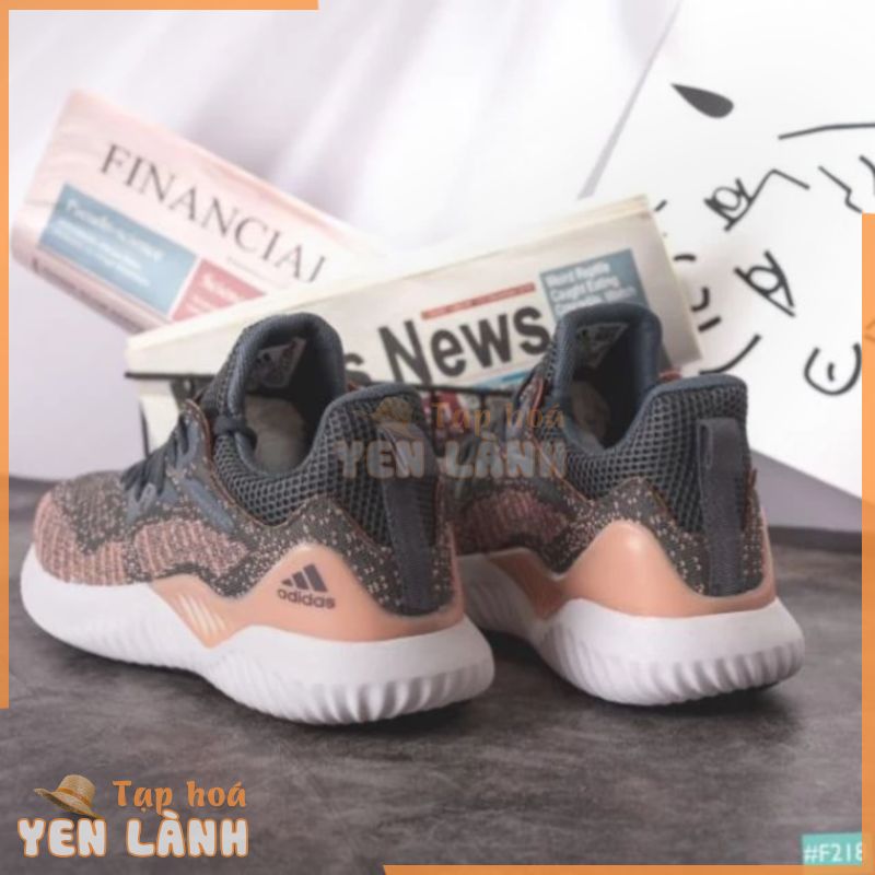 ↪️ Giầy alphabounce  hồng  xám nữ, giày thể thao  hồng xám nữ