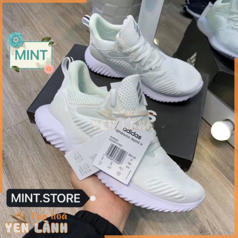 (Video cận cảnh) Giày thể thao sneaker alphabounce trắng full