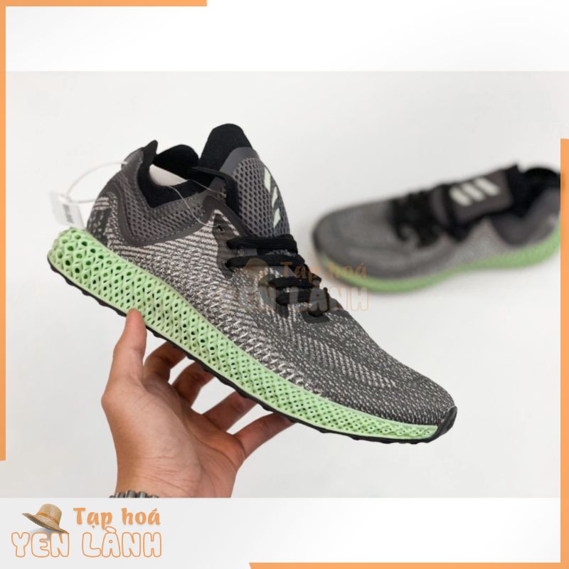 Giày AlphaEdge 4D nam cổ thun cao cấp bền êm nhẹ thoáng gym thể thao (xám xanh)