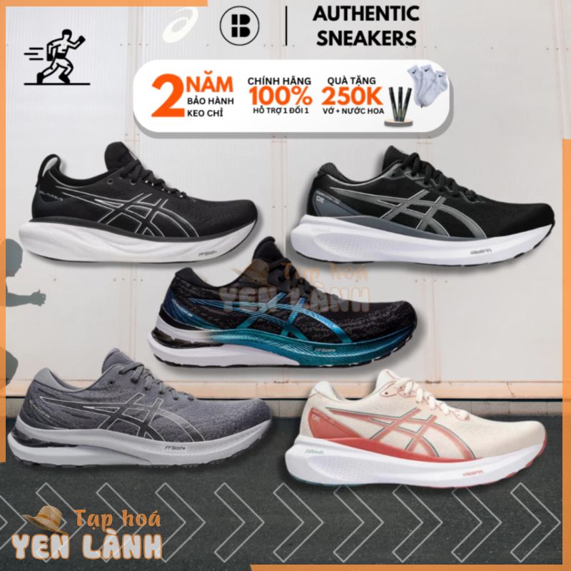 Giày Chạy Bộ Thể Thao Nam Asics GEL-NIMBUS 25 26, GEL-KAYANO 29 30 PLATINUM, Core Black, Pure Pink