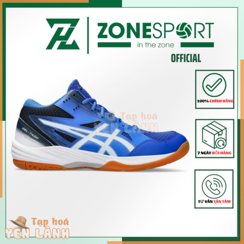 Giày Asics Gel Task MT 3 Xanh Dương – Giày Chuyên Bóng Chuyền, Bóng Rổ cổ cao ôm chân cải tiến đế đàn hồi giảm chấn