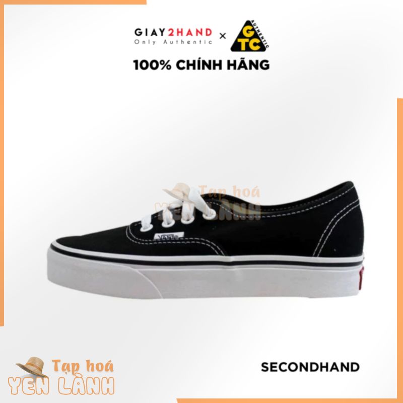 [2hand] Giày Thể Thao VANS AUTHENTIC CLASSIC BLACK / WHITE  721356 CŨ CHÍNH HÃNG