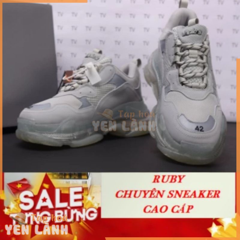 Giày sneaker Balenciaga đế khí xám bạc