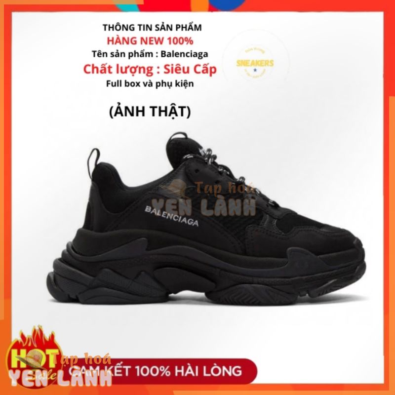 SNEAKER NAM NỮ GIÀY THỂ THAO BALEN NAM BALENCIAGA TRIPS MÀU FULL ĐEN