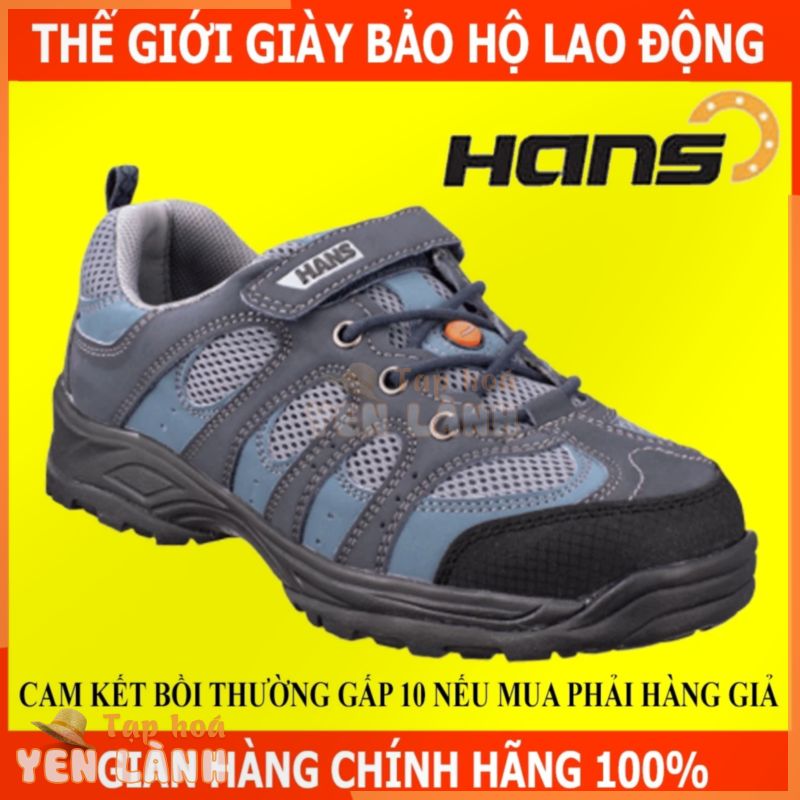 [HÀNG CHÍNH HÃNG]Giày bảo hộ lao động Hans HS-34 Siêu Nhẹ, Mũi Thép Chống Va Đâp Mạnh, Đế PU Chống Đinh