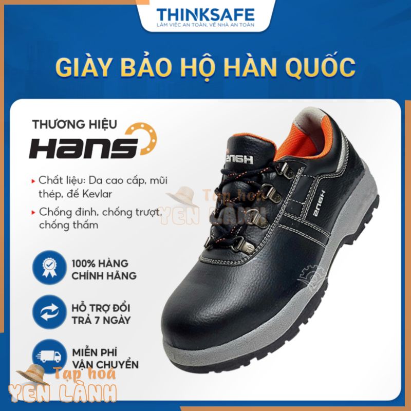 Giày bảo hộ Hàn Quốc Hans HS60 chống đinh, mũi sắt, dáng thể thao cao cấp – THINKSAFE