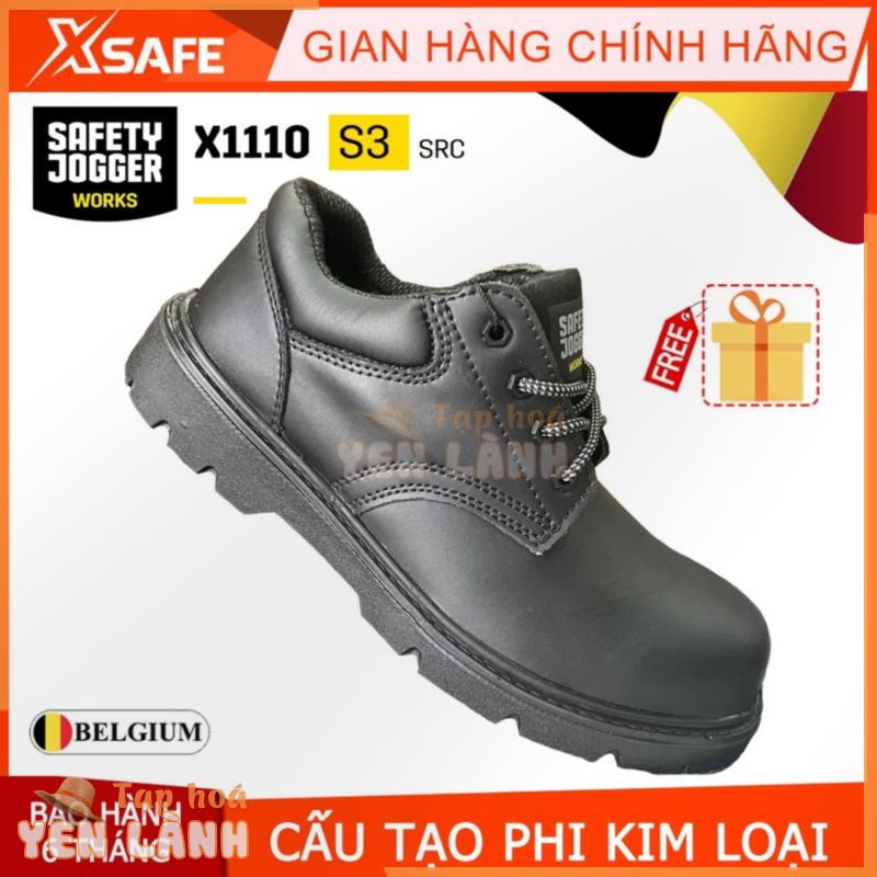 Giày bảo hộ lao động nam Jogger X1110 S3 SRC da bò cao cấp, chống nước, cấu tạo phi kim, chống trượt chuẩn SRC, cổ thấp