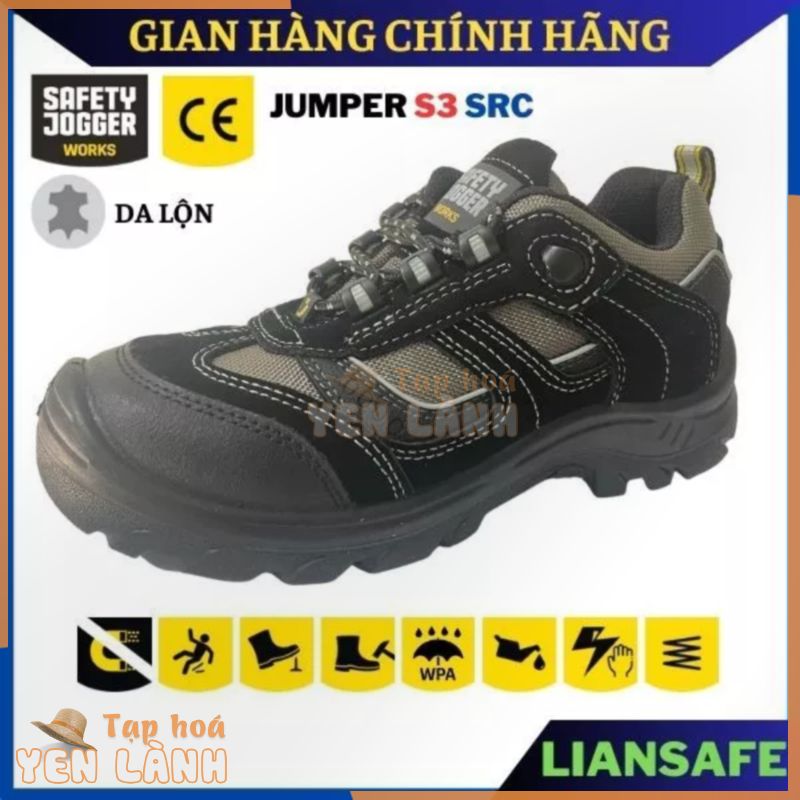 Giày bảo hộ lao động nam Safety Jogger Jumper S3 mũi composite chịu lực – Giày công trình chống đinh nam – Safety shoes