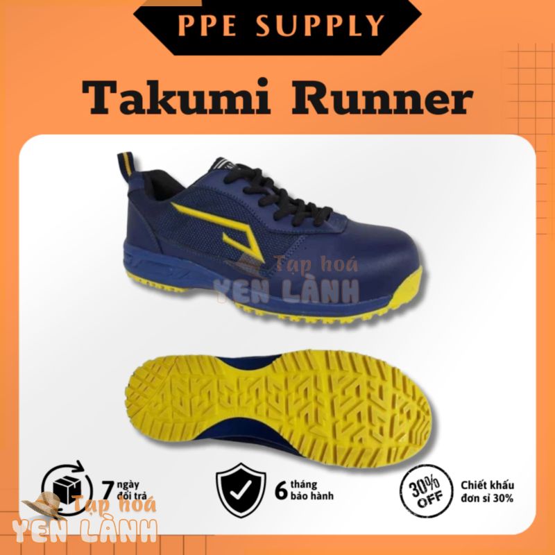 Giày bảo hộ lao động nam siêu nhẹ Takumi Runner✅Freeship Extra-Flash Sale✅chống nước, chống đinh, PPESupply