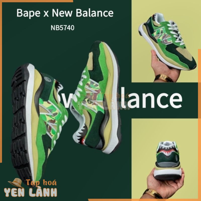 2024 (Real shot) BAPE X nb5740 Giày thể thao, giày, giày chạy bộ, giày