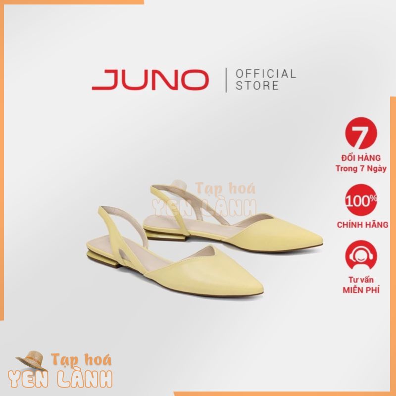 Giày Búp Bê 3cm Nữ Thời Trang JUNO Slingback Bệt BB03100