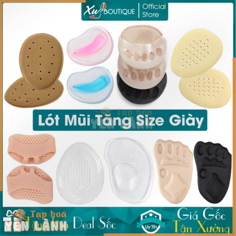 Miếng Lót Mũi Giày Tăng Size, Chống Đau Chân Silicon, Mút Vải (Cho Giày Cao Gót Nữ, Giầy Bệt, Giày Da Nam…)