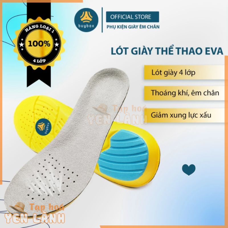 Lót giày thể thao EVA biết thở và có gel chống thốn gót buybox BBPK26