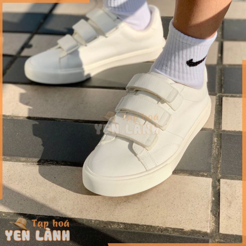 Giày thể thao sneakers Zara nam xuất dư xịn màu trắng quai dính , thời trang big size vnxk 44 45 46