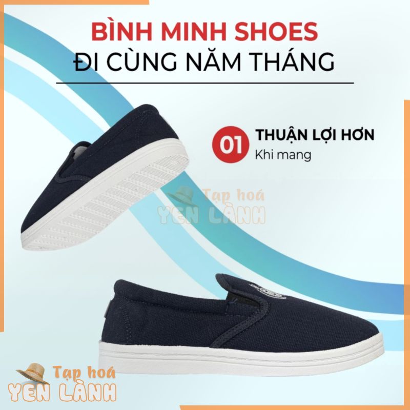 Giày bông lúa nữ Bình Minh gót có dạ quang an toàn khi mang về đêm