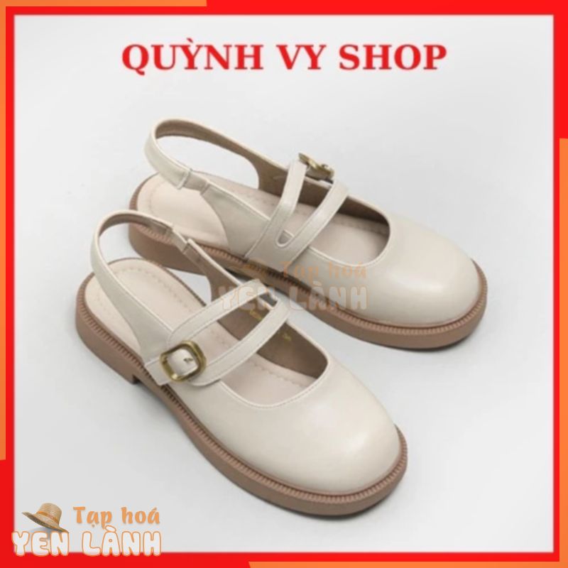 giày sục bịt mũi FREE SHIP giày lười đạp gót mẫu mới phong cách hàn quốc lolita 2 dây mã17