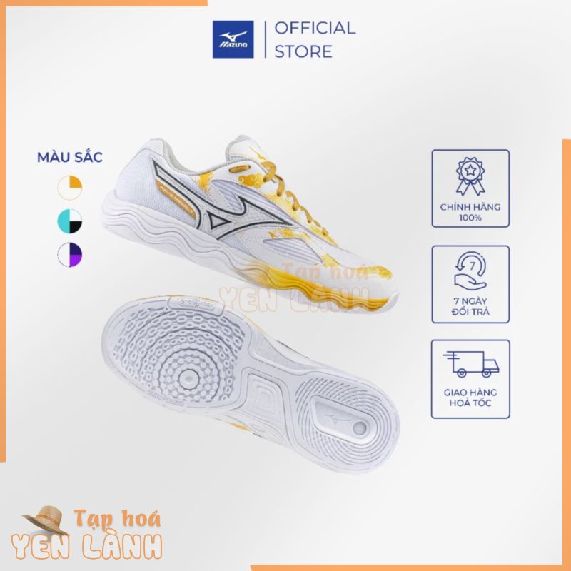 Giày bóng bàn Mizuno Wave Medal 7 chính hãng, giảm chấn, êm ái, bám sân cực tốt, bền bỉ