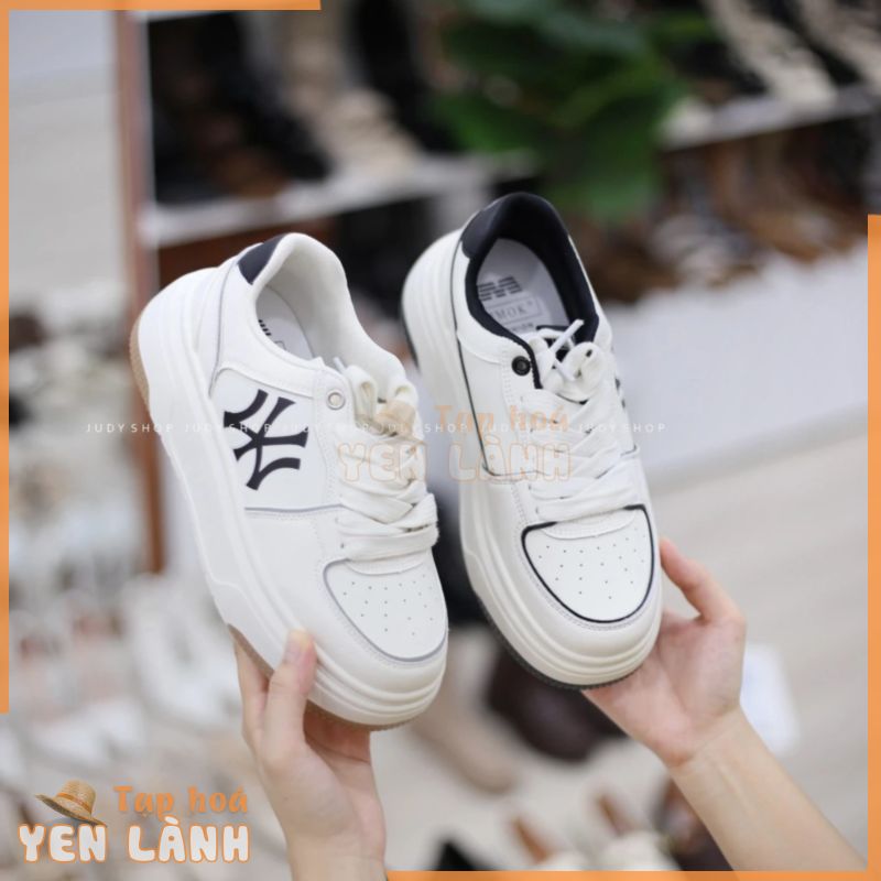 Giày giày nữ sneaker trắng – Giày Thể Thao bóng chày Chunky MMOK NY 5p QCCC Fullbox