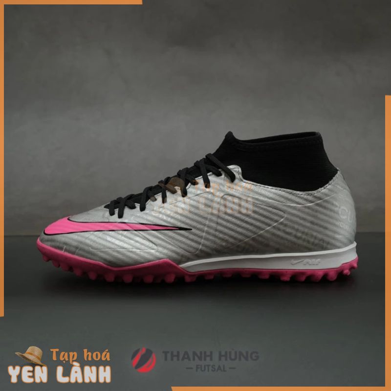 GIÀY ĐÁ BÓNG CHÍNH HÃNG NIKE ZOOM MERCURIAL SUPERFLY 9 ACADEMY XXV TF – FB8398-060 – BẠC/HỒNG