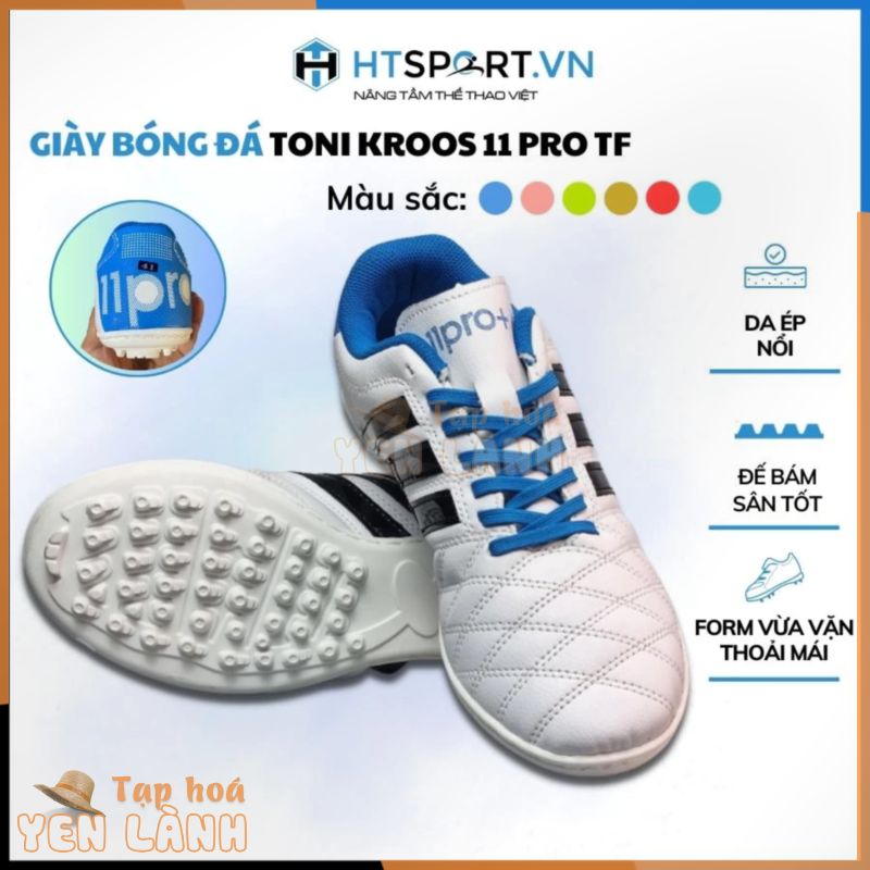 Giày Bóng Đá 3 Sọc Toni Kroos 11 Pro Chính Hãng, Giày Đá Banh Sân Cỏ Nhân Tạo Đế TF Bám Sân, Chống Trượt Tốt