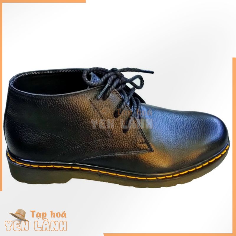 Giày boots nam da bò thật cổ lửng HÀ NAM đế đốc tờ cao cấp DT2020